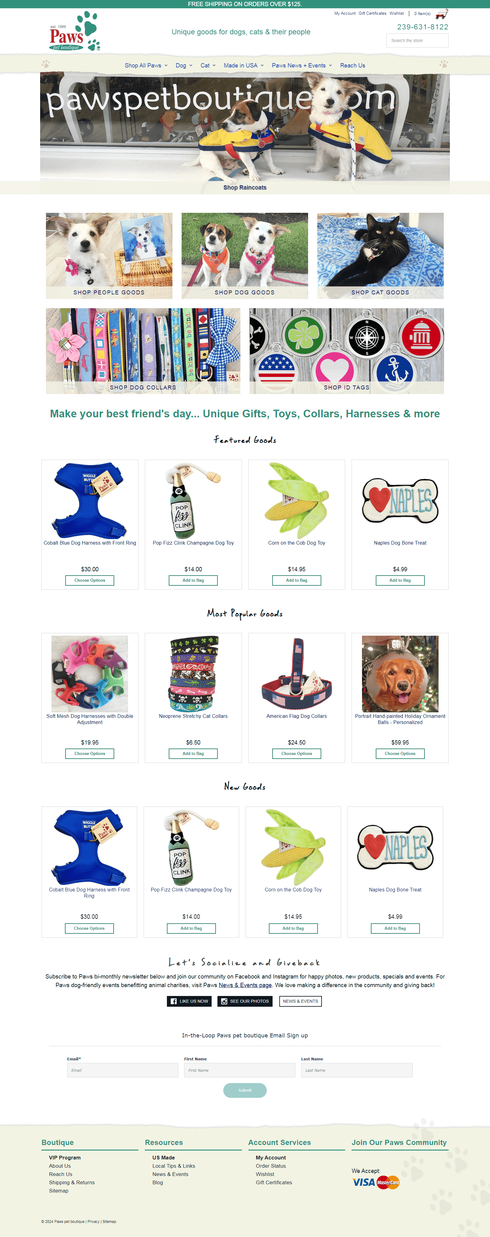Paws Pet Boutique – Stylish Pet Accessories